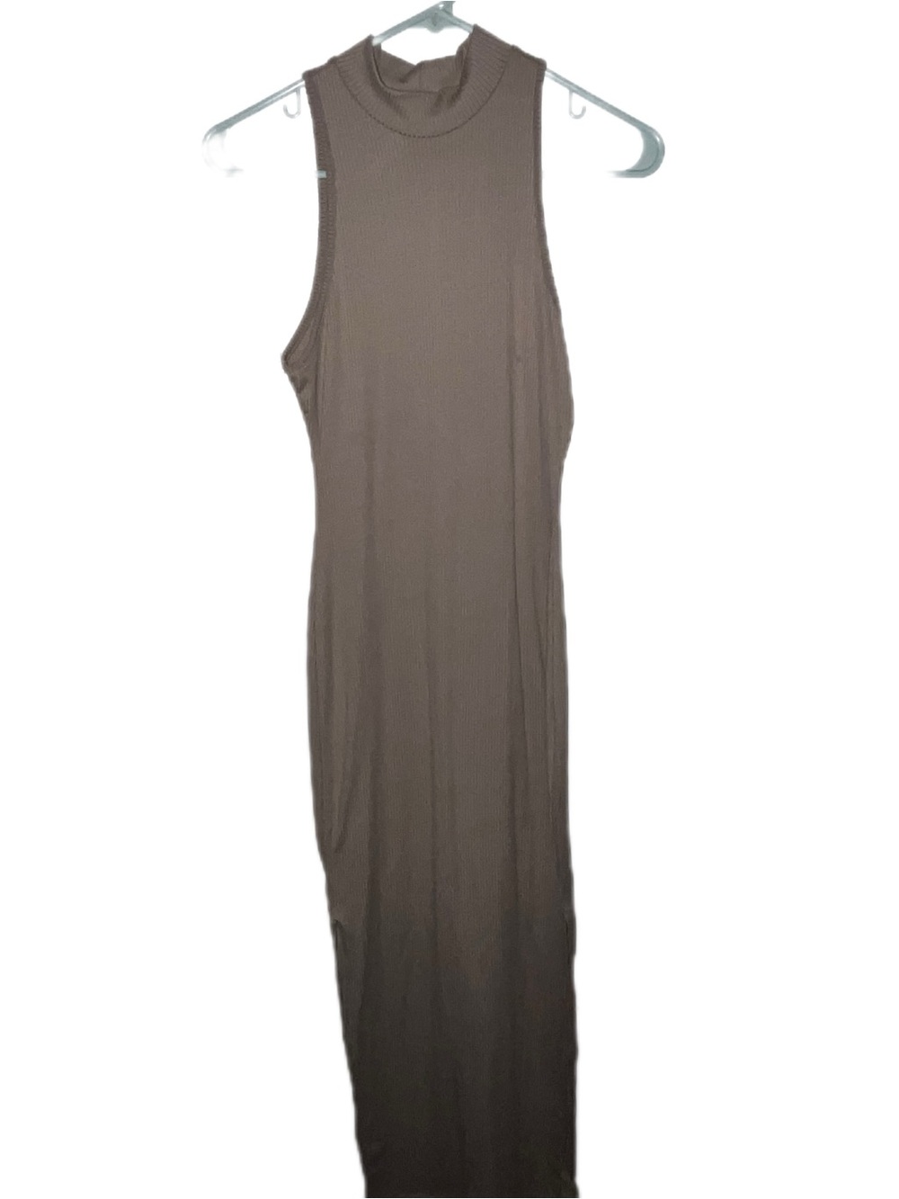 Heart Hips Brown Sleeveless High-Neck Maxi Dress